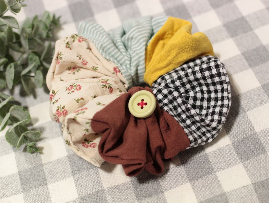 핸드메이드 모리걸 패치워크 스크런치 * 패치슈슈 상품이미지6