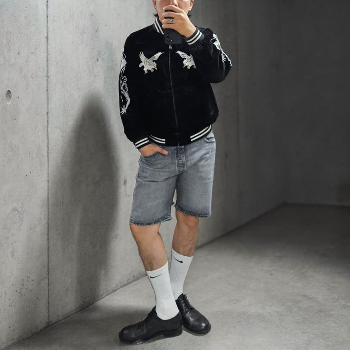 JPN 스카쟌 벨벳 양면 자켓 M0384 상품이미지2