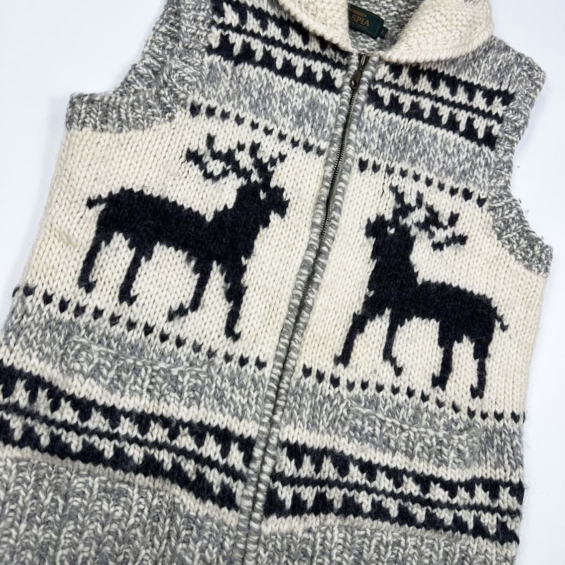 VTG 빈티지 재팬 코위찬 니트 조끼 베스트 (L) 상품이미지4