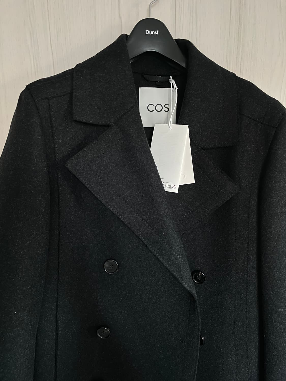 COS 코스 롱 라인 울 피코트 us2 사이즈 택달린 새상품 상품이미지7