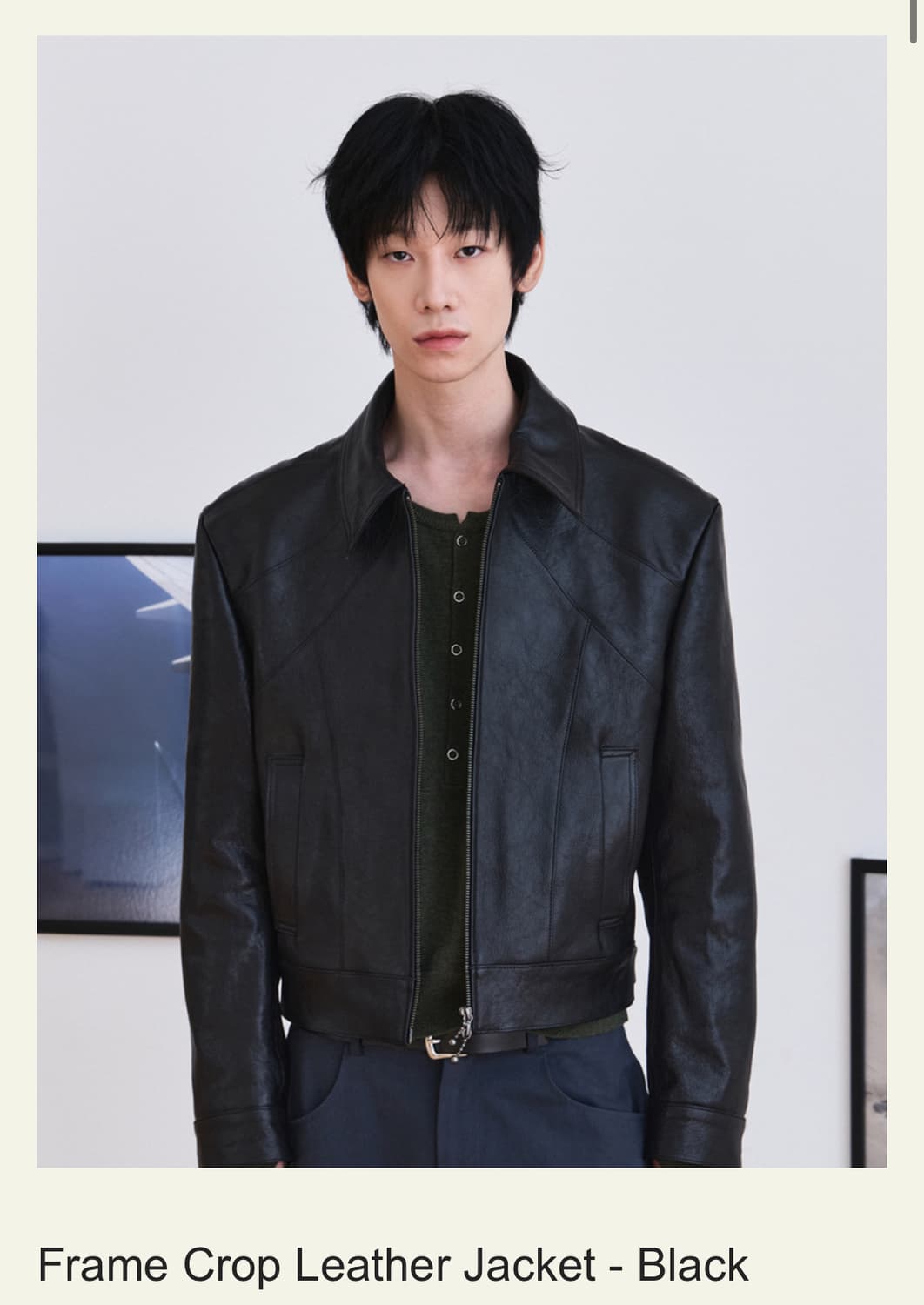 웨이비니스 프레임 크롭 레더 상품이미지1