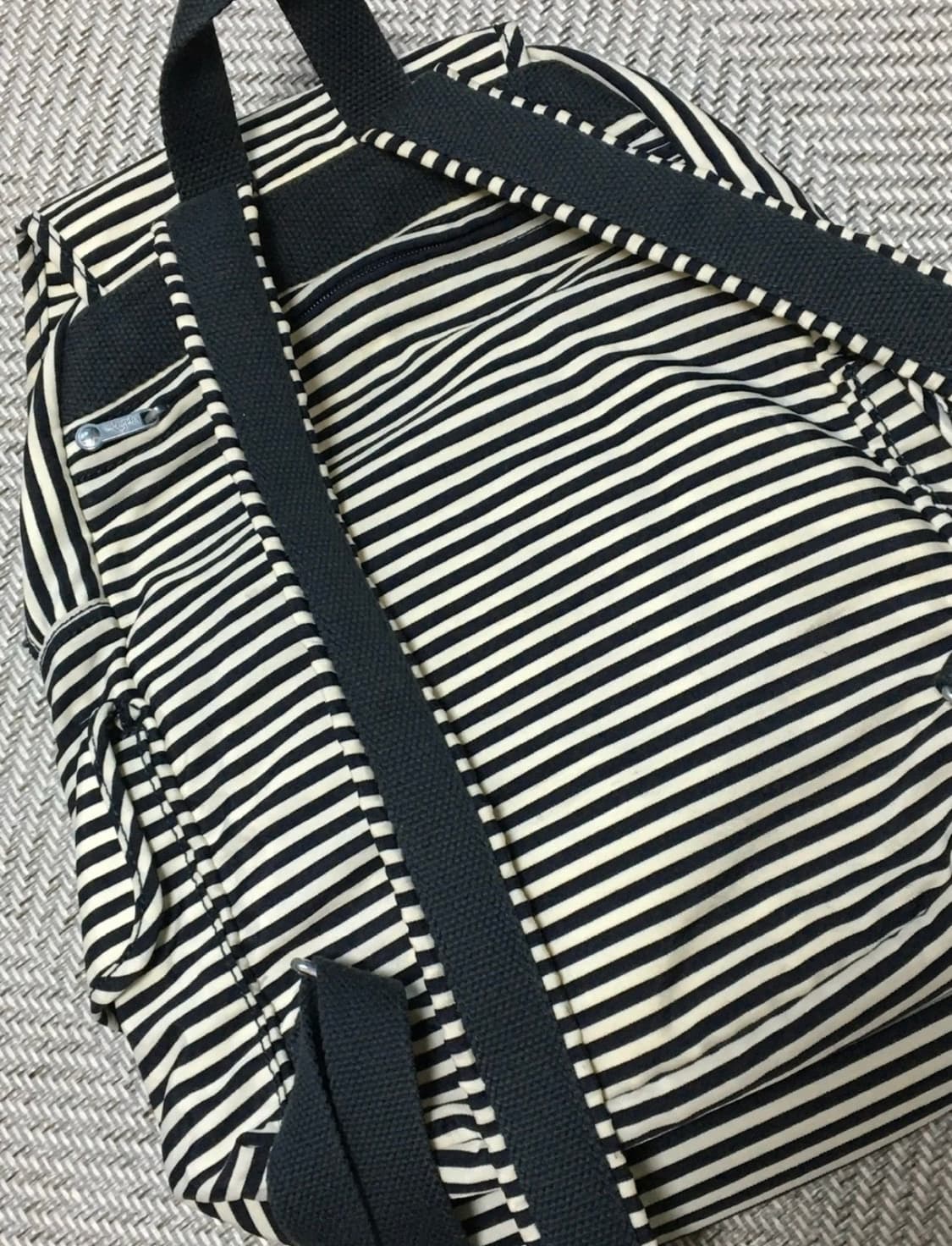 빈티지 키플링 네이비 스트라이프 백팩 상품이미지5