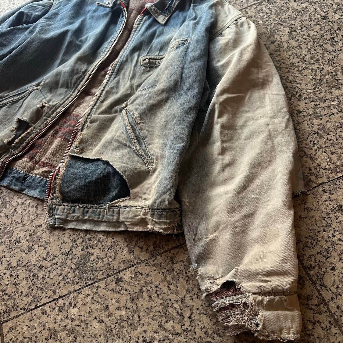 50s Key Imaprial Thrashed Denim Jacket 상품이미지4
