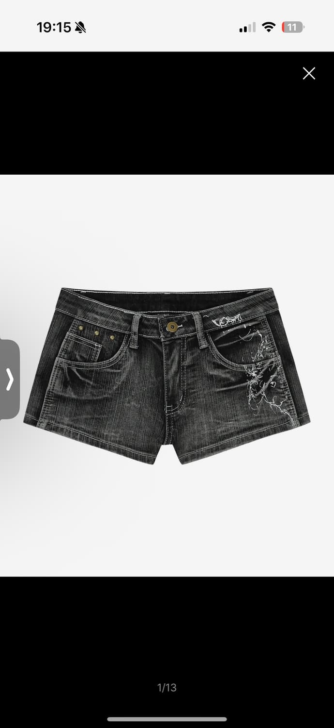 길라아카이브 숏팬츠 TATTOOED GRAPHIC DENIM SHORTS 상품이미지1