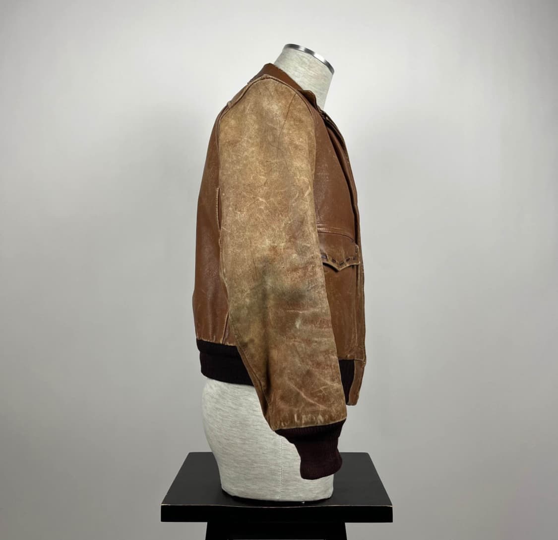 1950s Lakeland 포니홀스하이드 A-2 웨스턴 레더자켓 상품이미지3