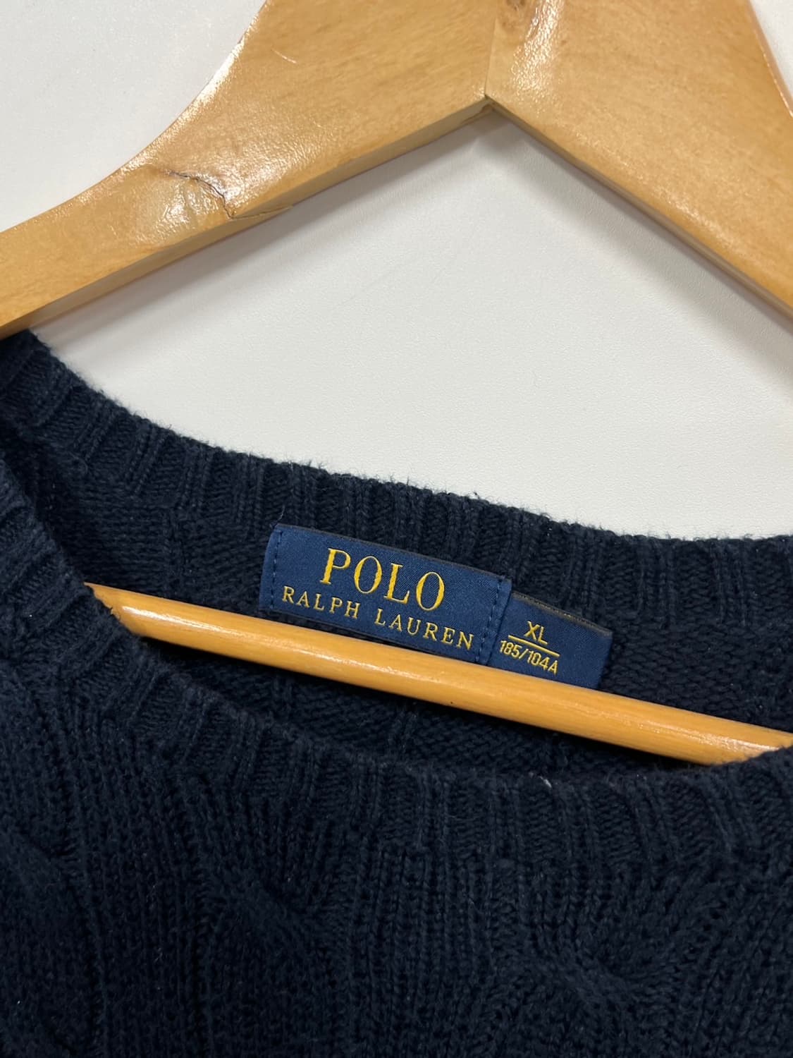 폴로 랄프로렌 네이비 케이블 꽈배기 니트 상품이미지3