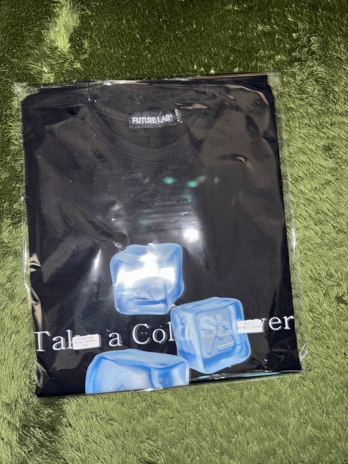 [XL] 퓨처랩 take a cold shower 릴렉스 핏 티셔츠 블랙 상품이미지9