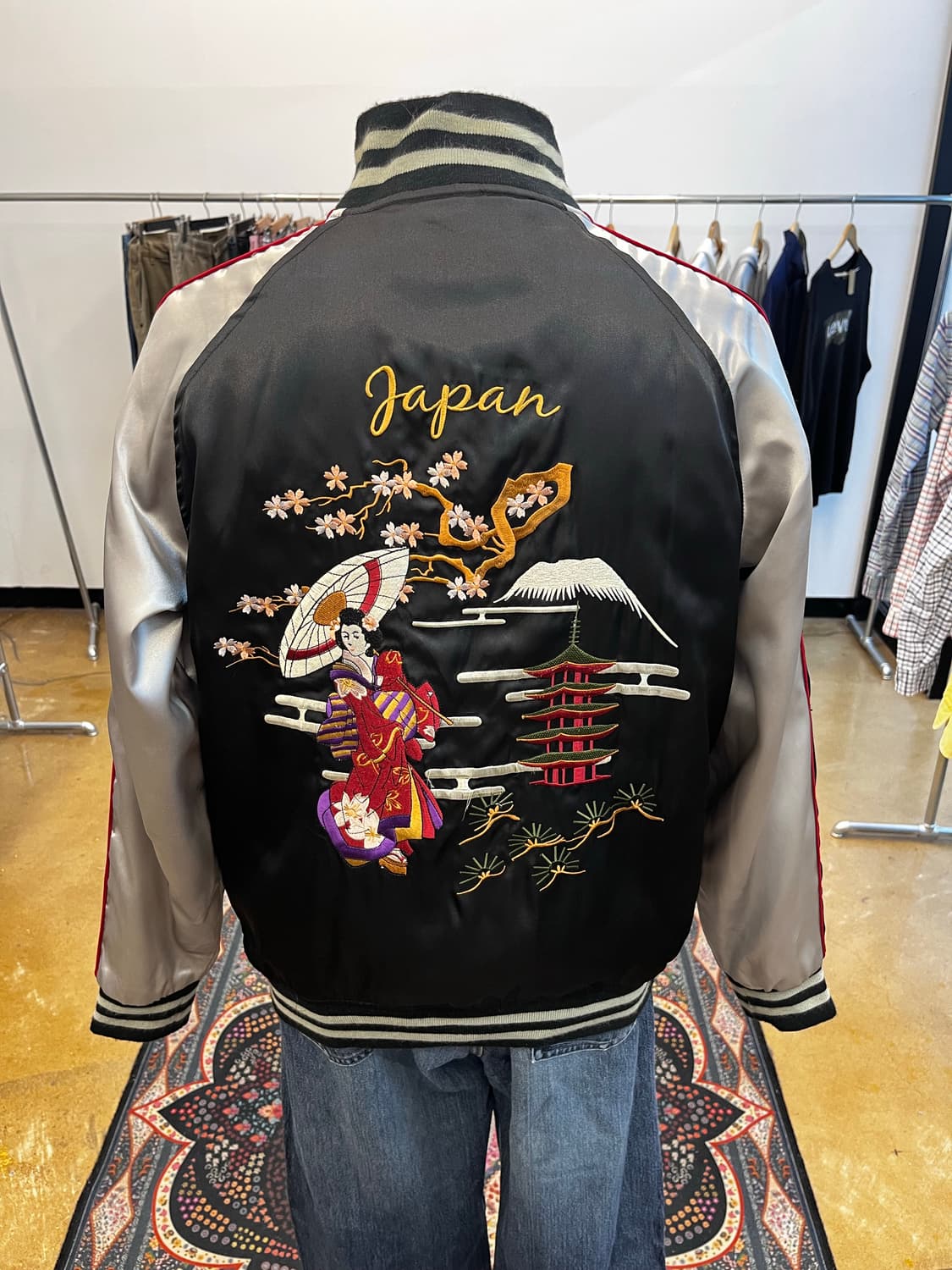 재패니즈 자수 스카잔 블루종 자켓 상품이미지3