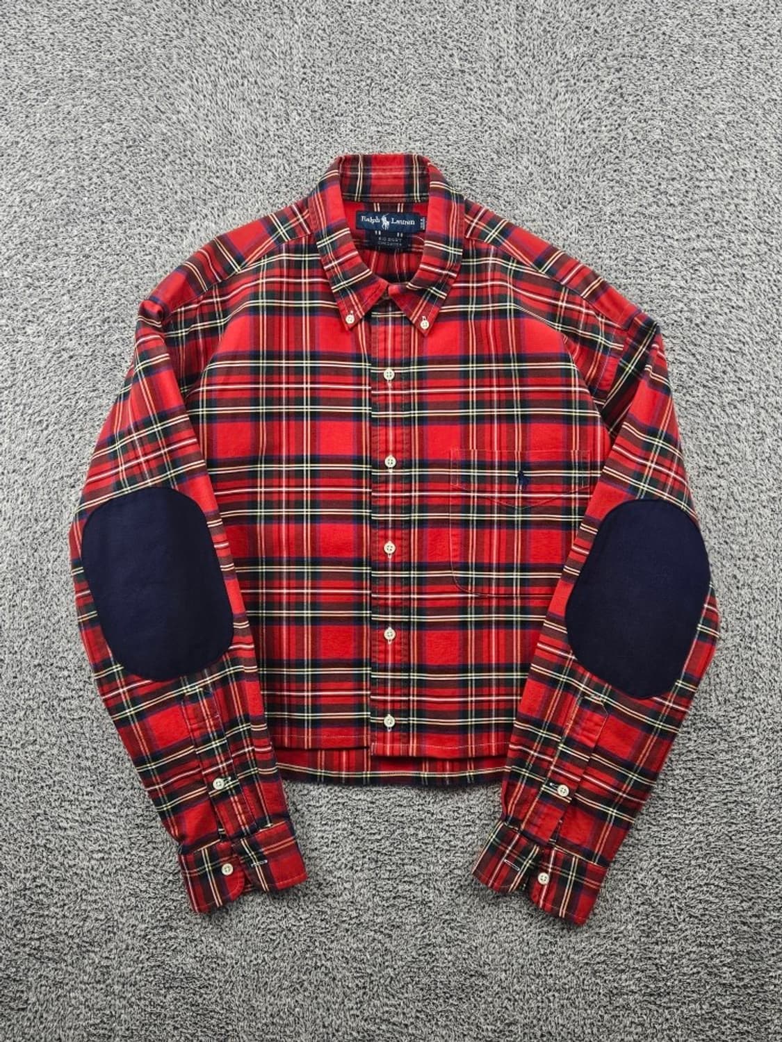 폴로랄프로렌 엘보패치 크롭 커스텀 체크 셔츠 ( M ) / 11516 상품이미지2