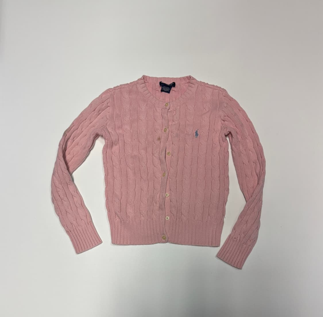 키즈 폴로 랄프로렌 핑크 코튼 케이블 가디건 8 상품이미지1