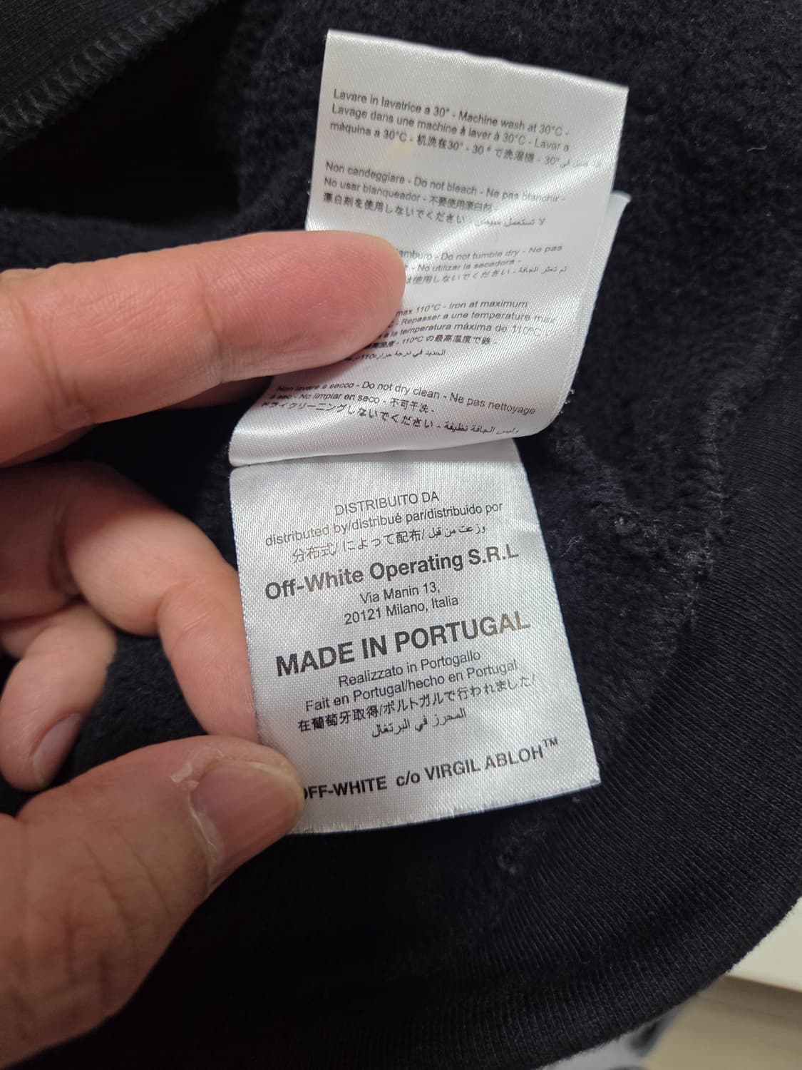 오프화이트 멀티 패치 오버핏 후드집업 상품이미지6