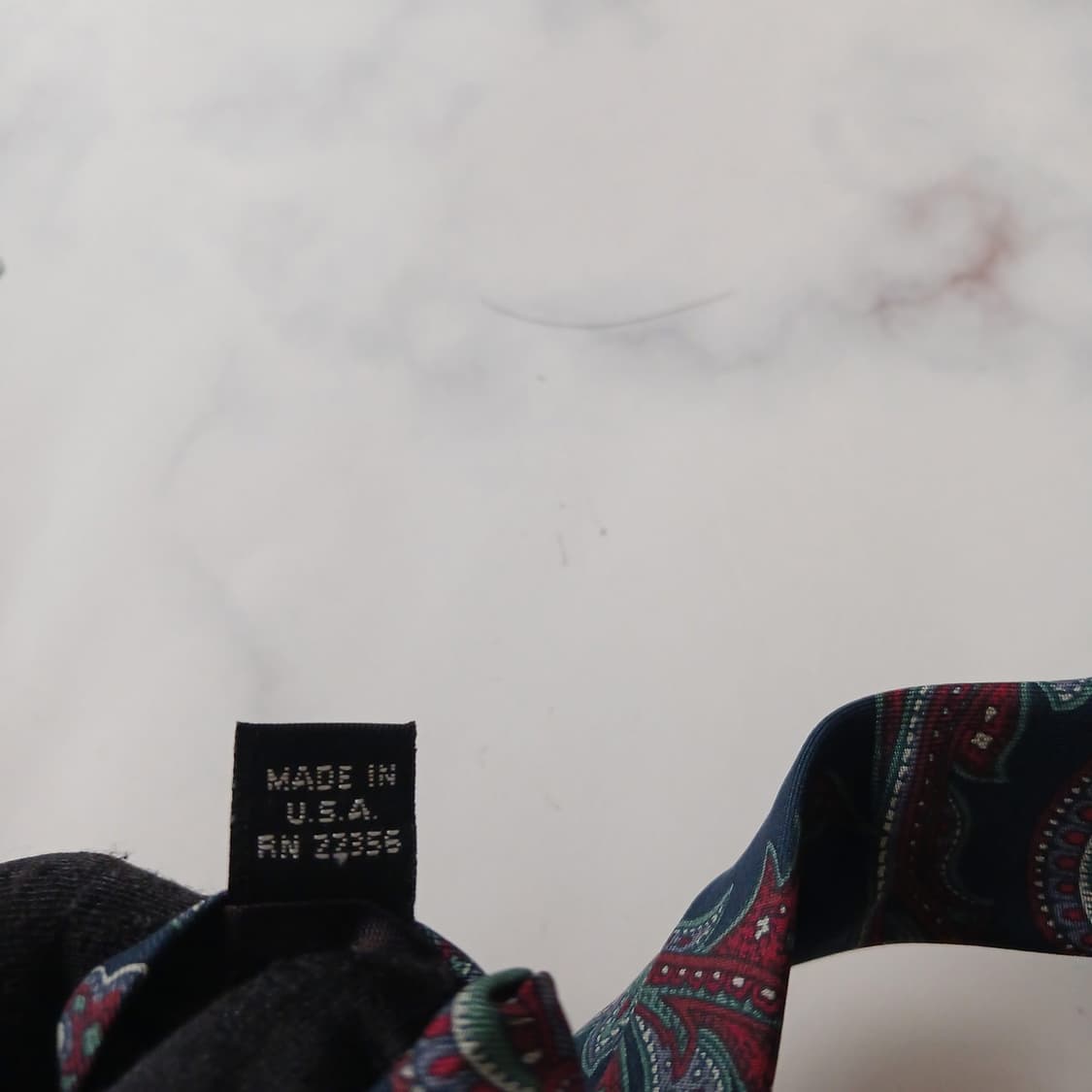 지방시 실크 네이비 페이즐리 넥타이 10.2cm A등급 A18911
 상품이미지10