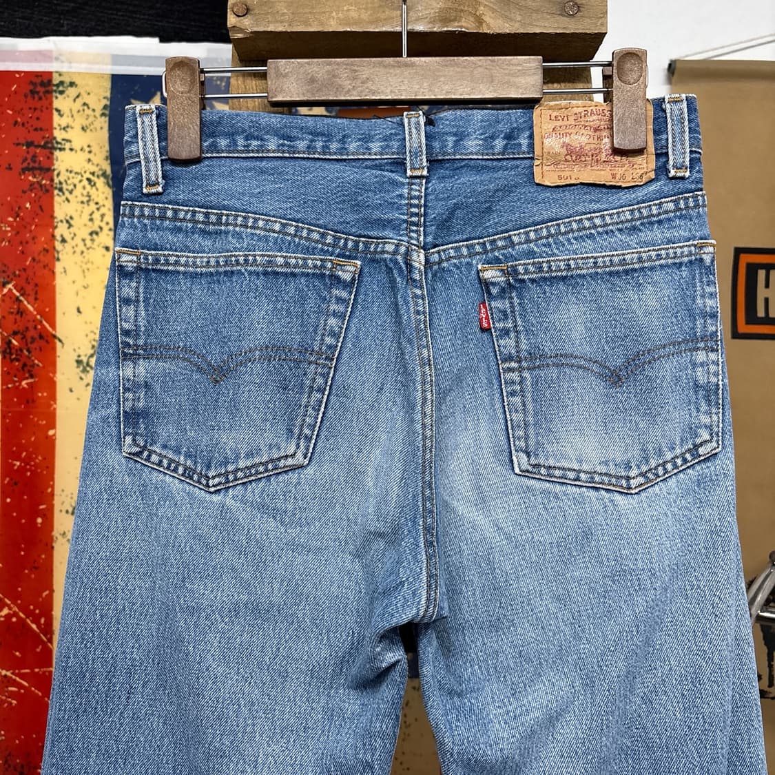 90s 리바이스 501-5900 미국생산 빈티지 워싱 데님팬츠 N1373 상품이미지5