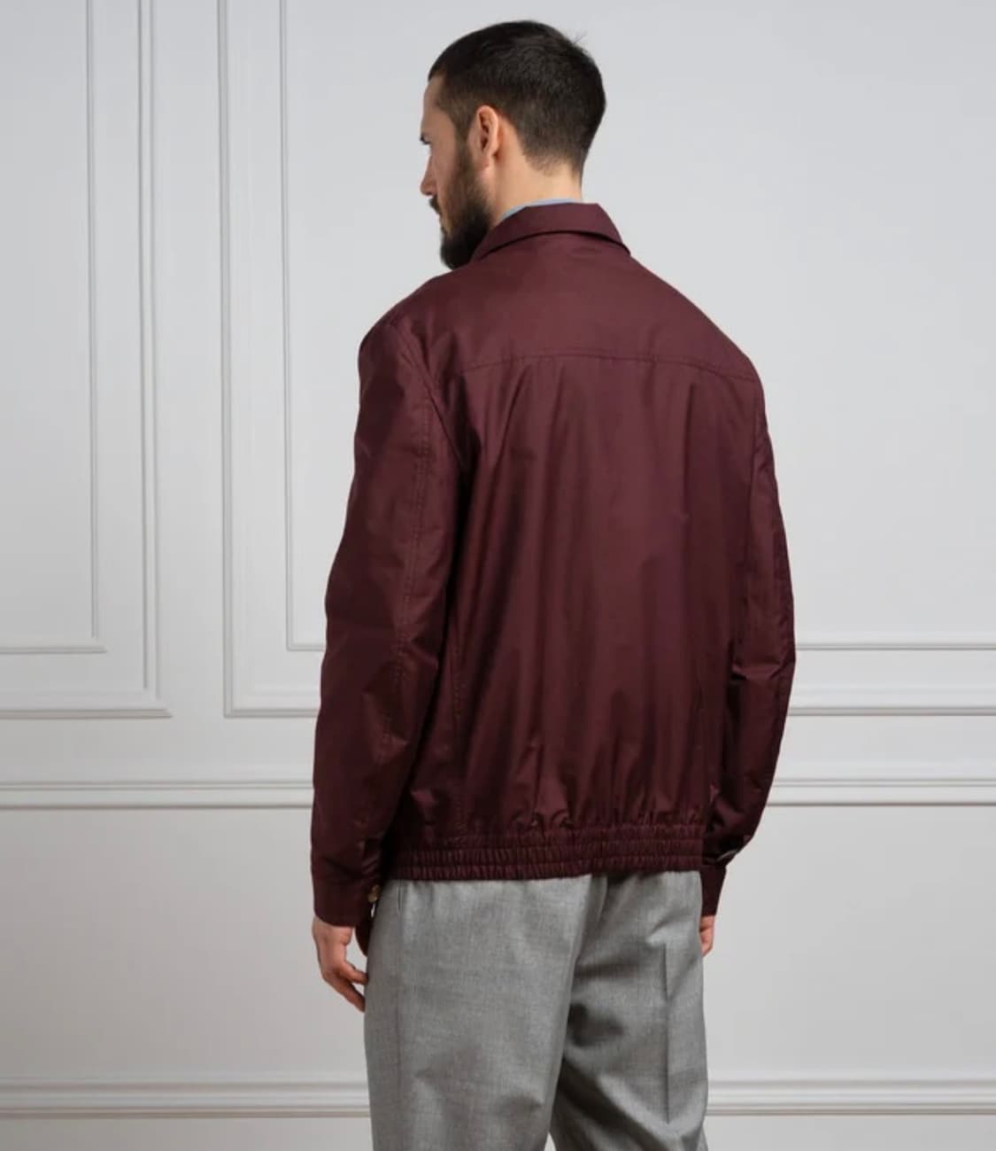 (A+/54) / 브루넬로 쿠치넬리 버건디 봄버 자켓 상품이미지10