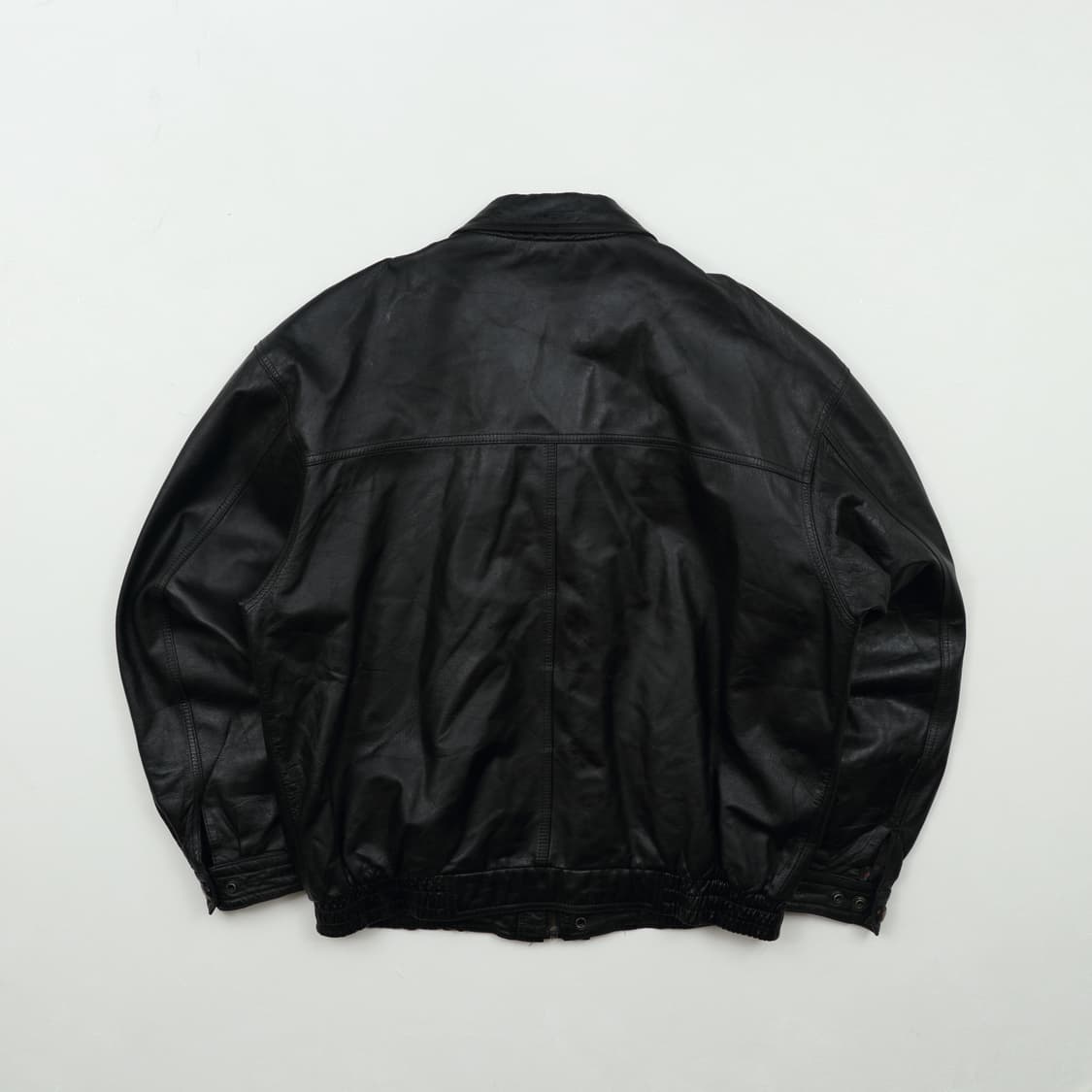 90s 빈티지 소가죽 레더 봄버자켓 상품이미지4