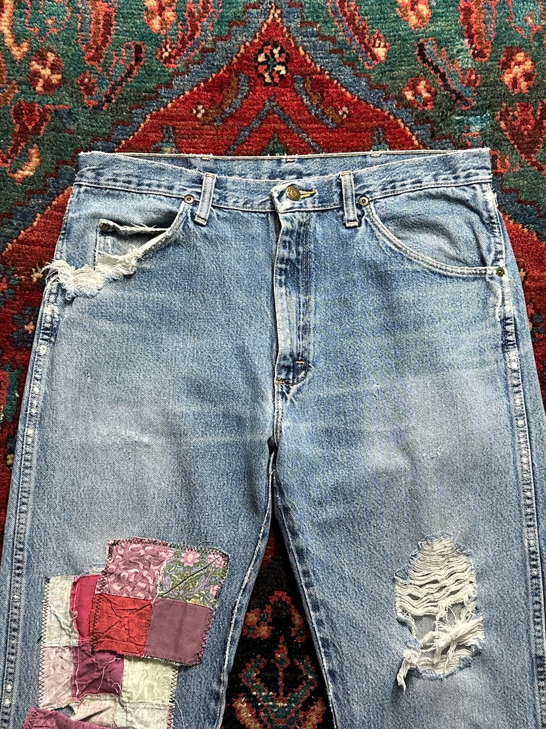 00's 랭글러 패치워크 리페어 데님 팬츠 상품이미지5