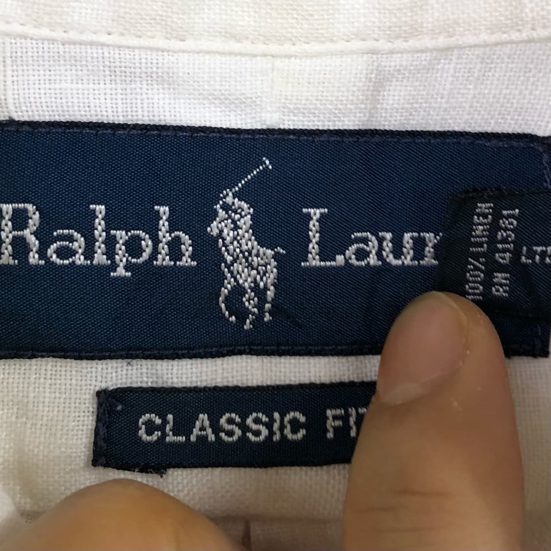 XL 폴로 린넨 화이트 셔츠 상품이미지4