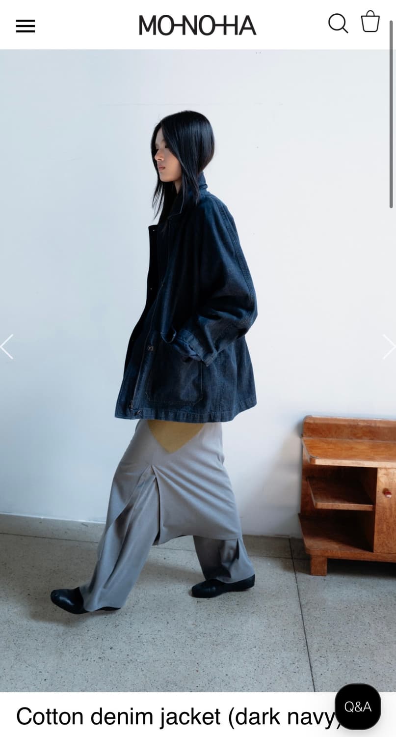 모노하 Monoha Cotton denim jacket (dark nav 상품이미지1