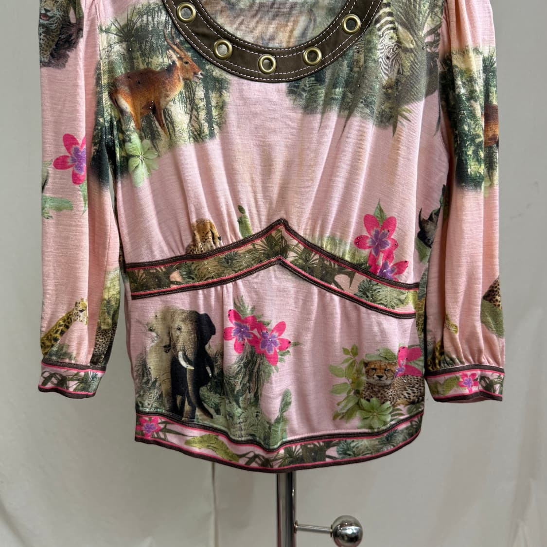 GK Italiya 애니멀 프린팅 아일렛 탑 상품이미지5