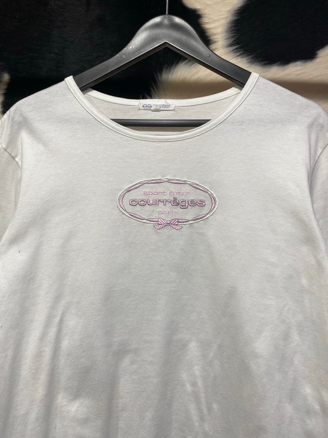 Courreges sport futur 베이직 로고 자수 반팔티셔츠 상품이미지2