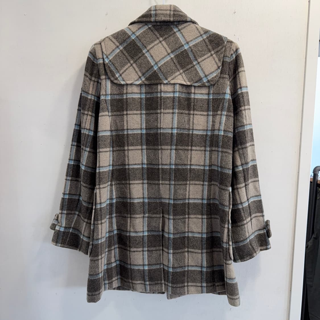 GAP plaid 울 더플 코트 상품이미지5