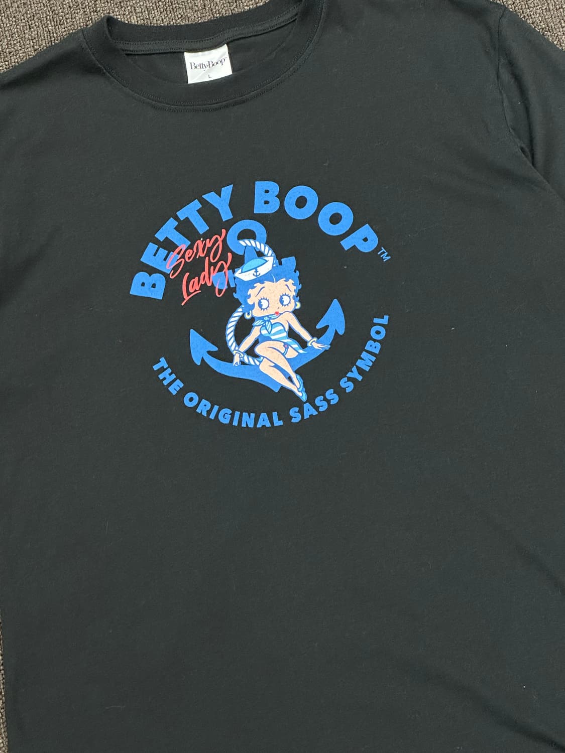 L)Betty boop vintage 여성 프린팅 반팔 상품이미지3