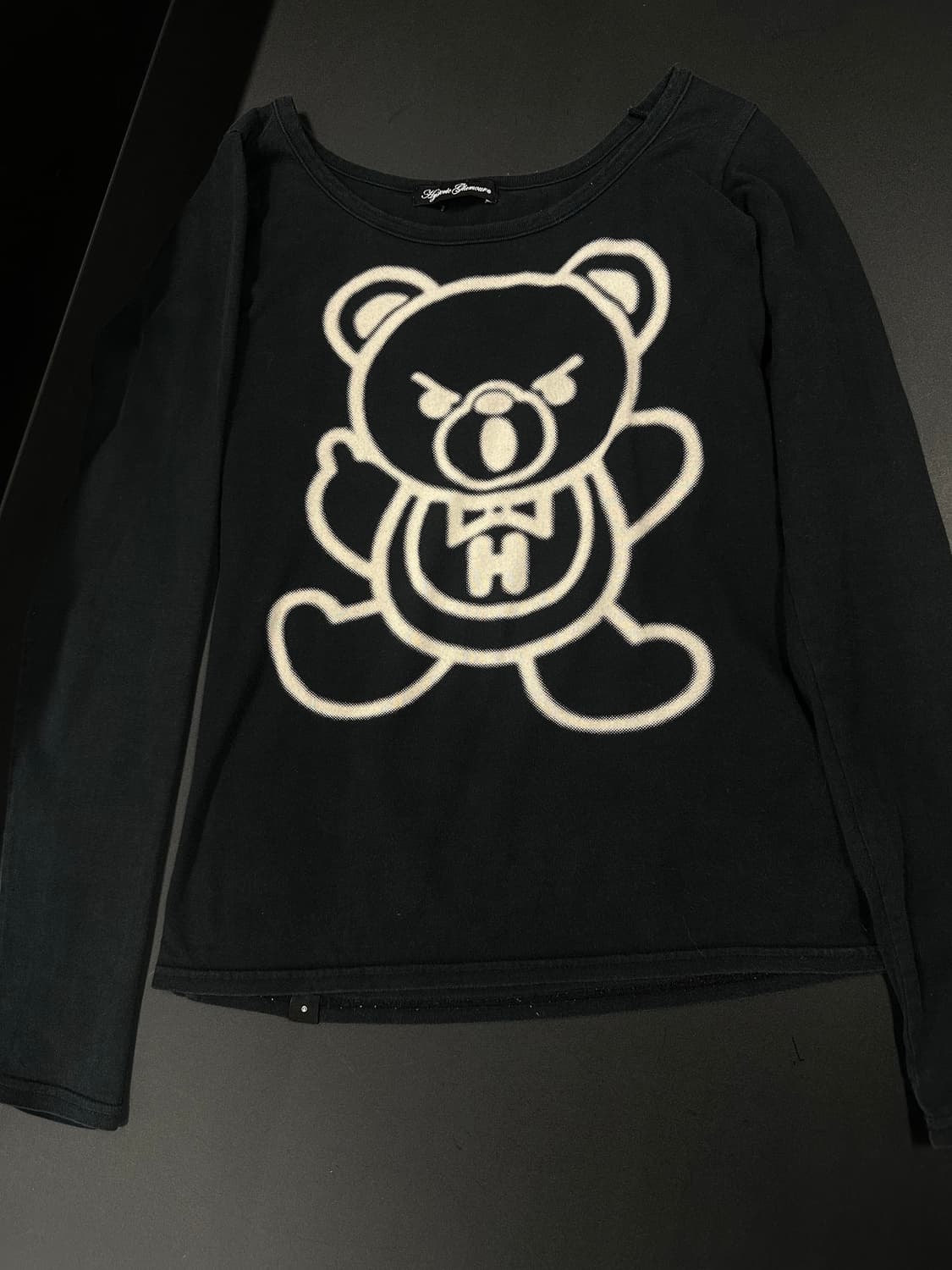 히스테릭 글래머 퍽베어 블랙 롱슬리브 긴팔티 상품이미지4