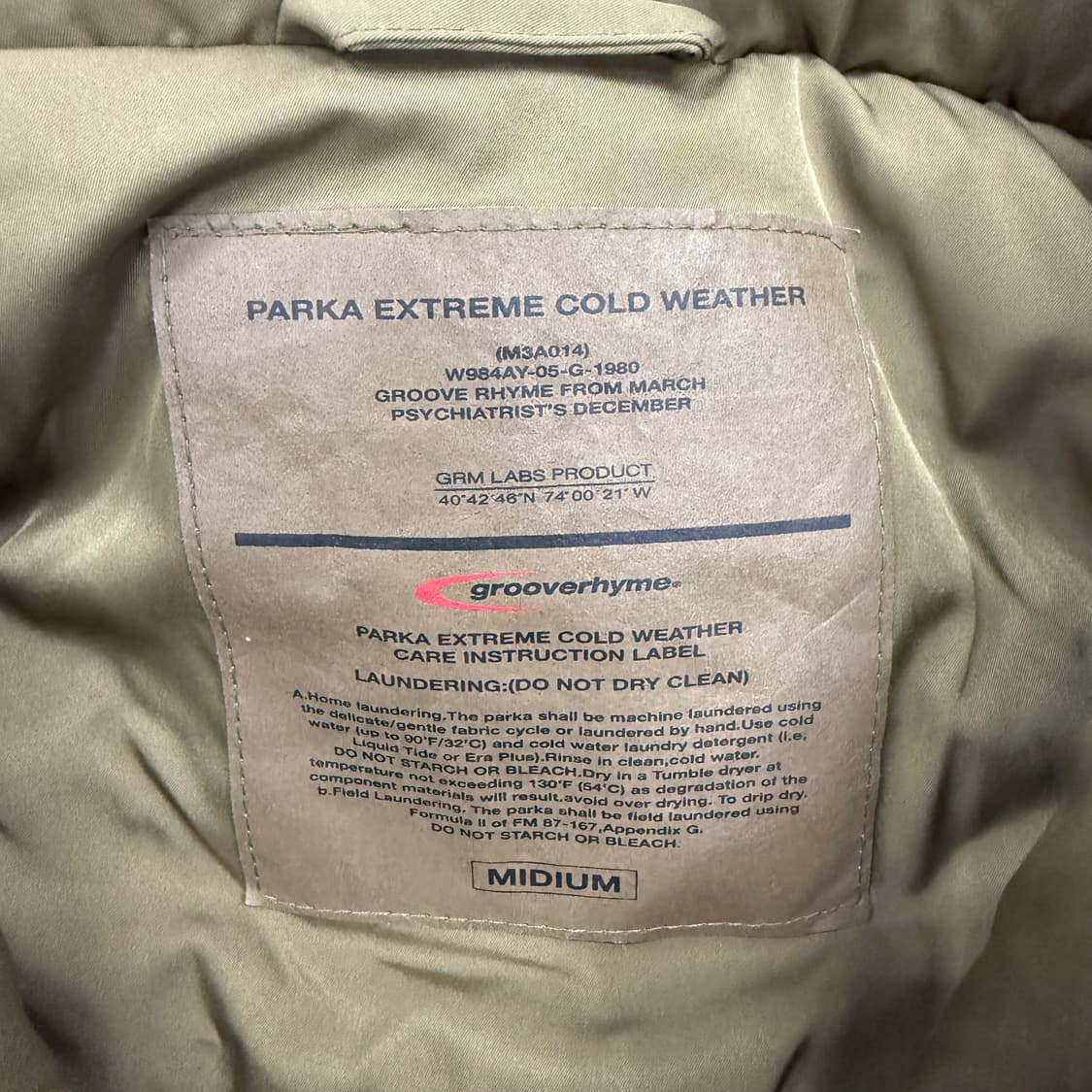 (L)그루브 라임 Groove rhyme 몬스터 파카 자켓(코요테) 상품이미지2