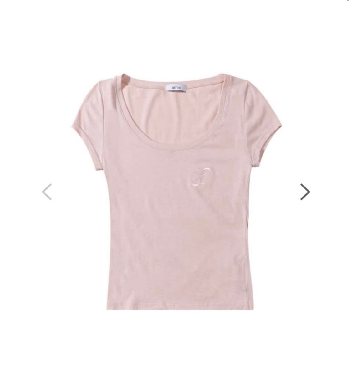 애즈온 반팔 u neck tee pink 상품이미지1