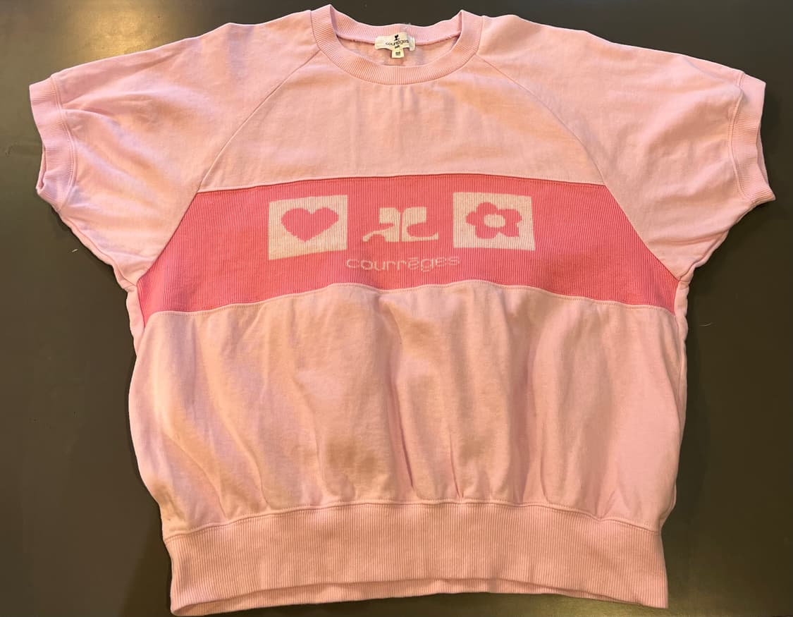 꾸레쥬 래글런 숏슬리브 탑 상품이미지1