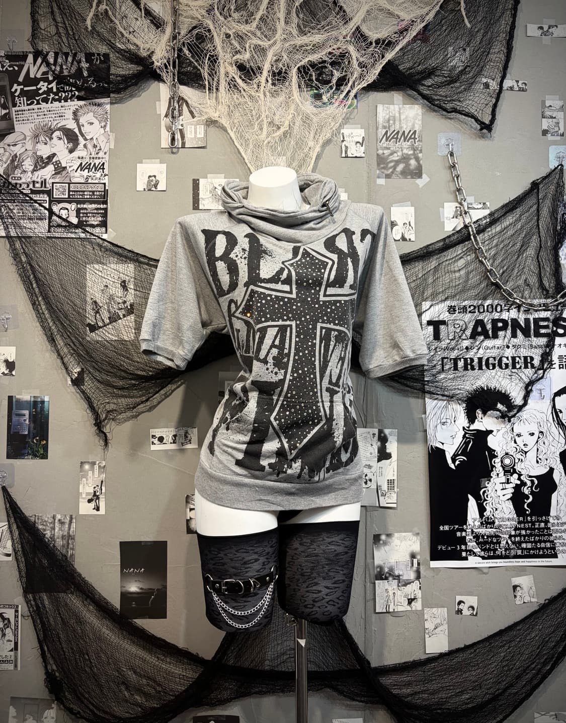 Gothic cross cubic hidden hood sleeve 상품이미지1