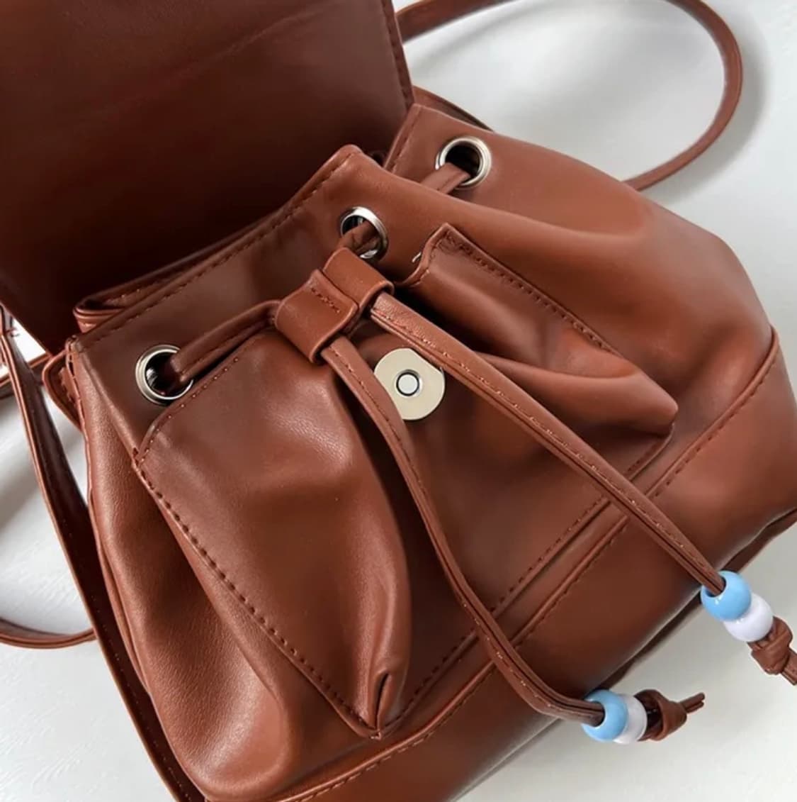 *무료배송* 빈티지 가죽 데님 미니 백팩 상품이미지2