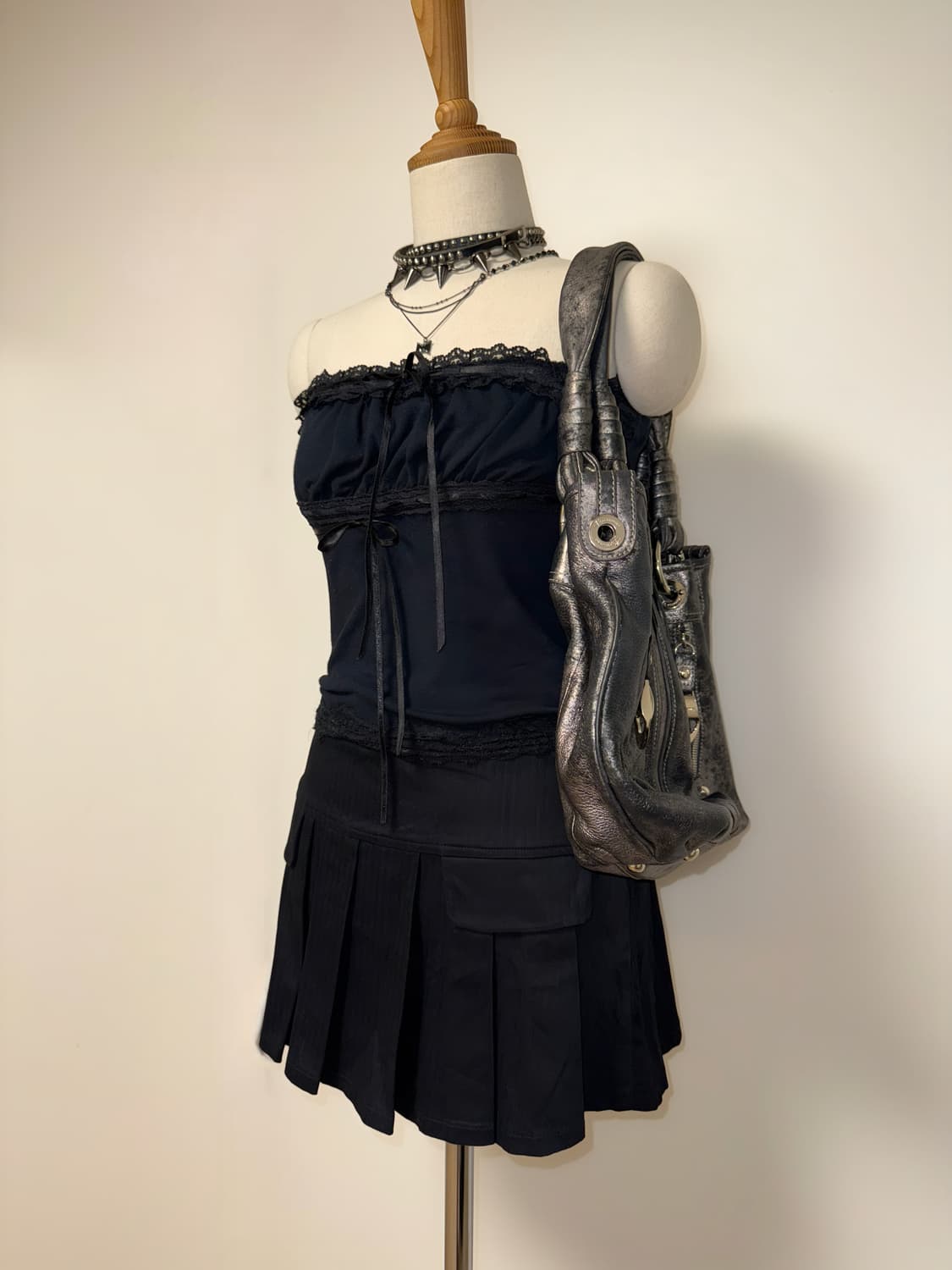 고스 트랄라라 리본 튜브탑 상품이미지2