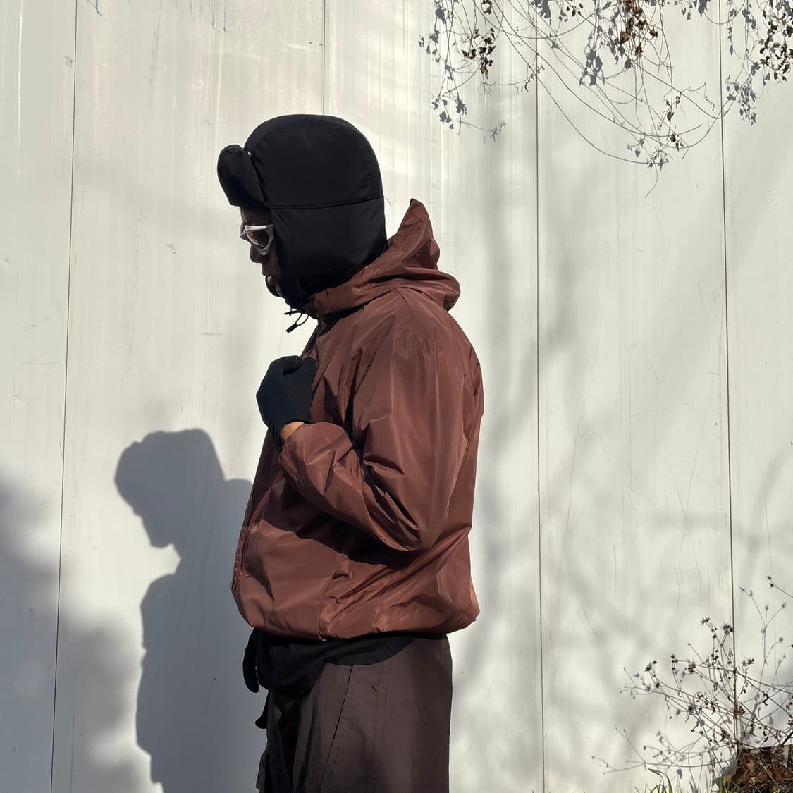 NARAGA AG 블랙 패딩 이어플랩 트래퍼 햇 상품이미지3