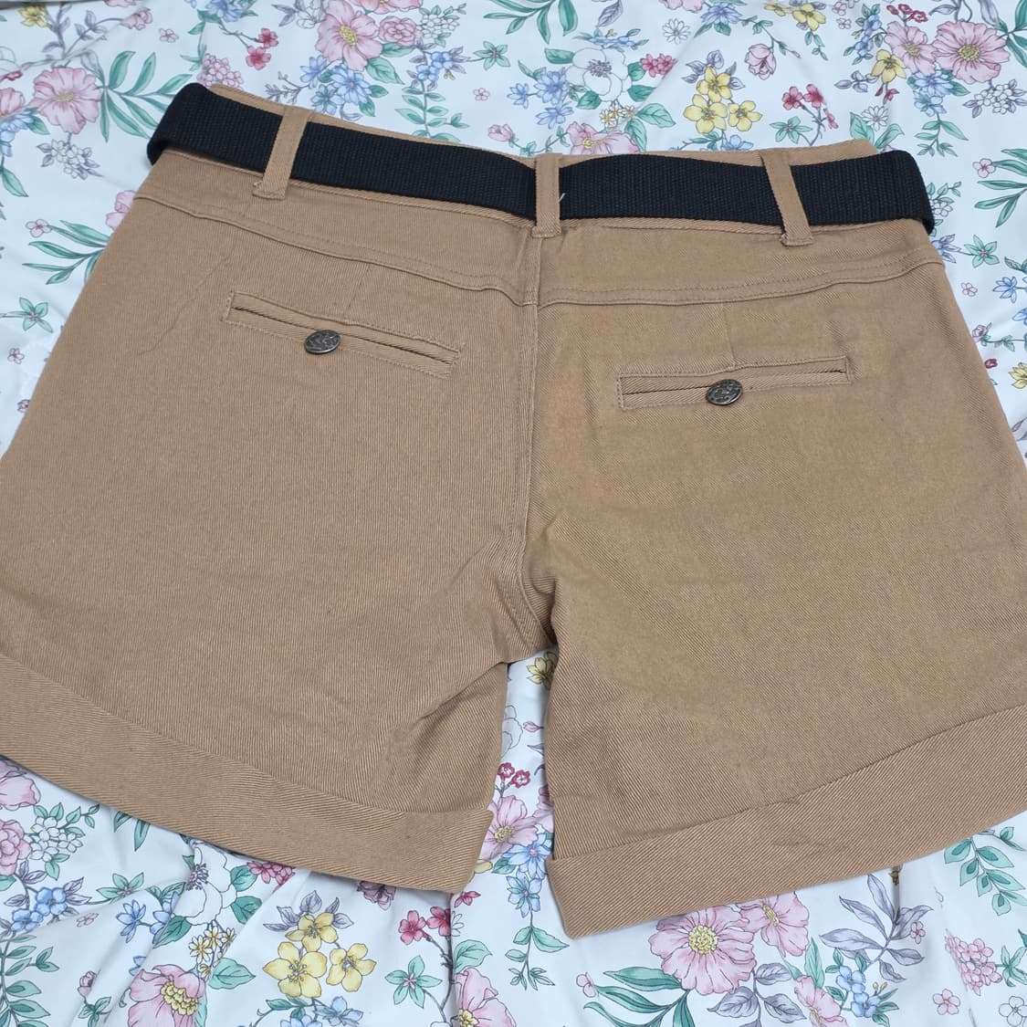 빈티지)데일리 라떼갸루 모리걸 브라운베이지 벨트포함 반바지 상품이미지3