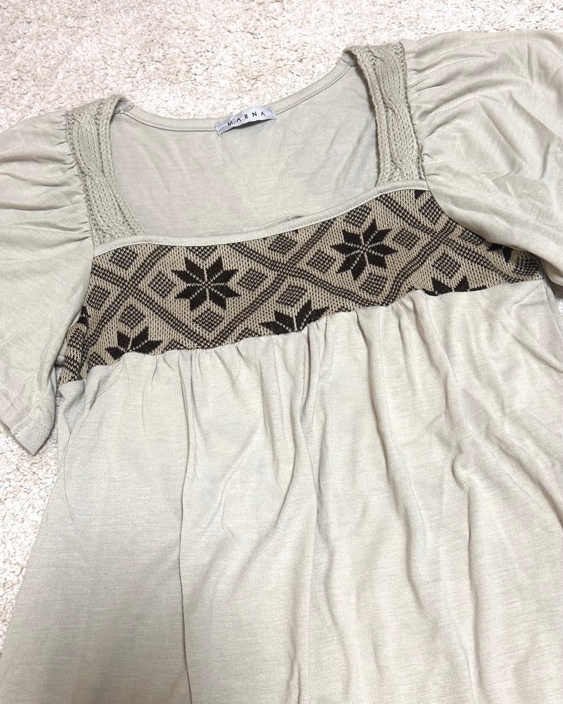 빈티지 모리걸 노르딕 니트원피스 상품이미지1