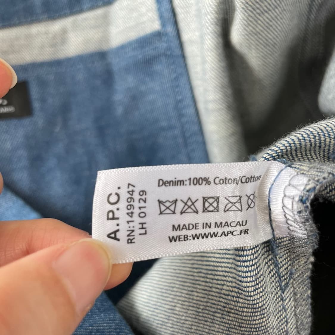 APC 아페쎄 데님 에코백 도트백 가방 상품이미지6