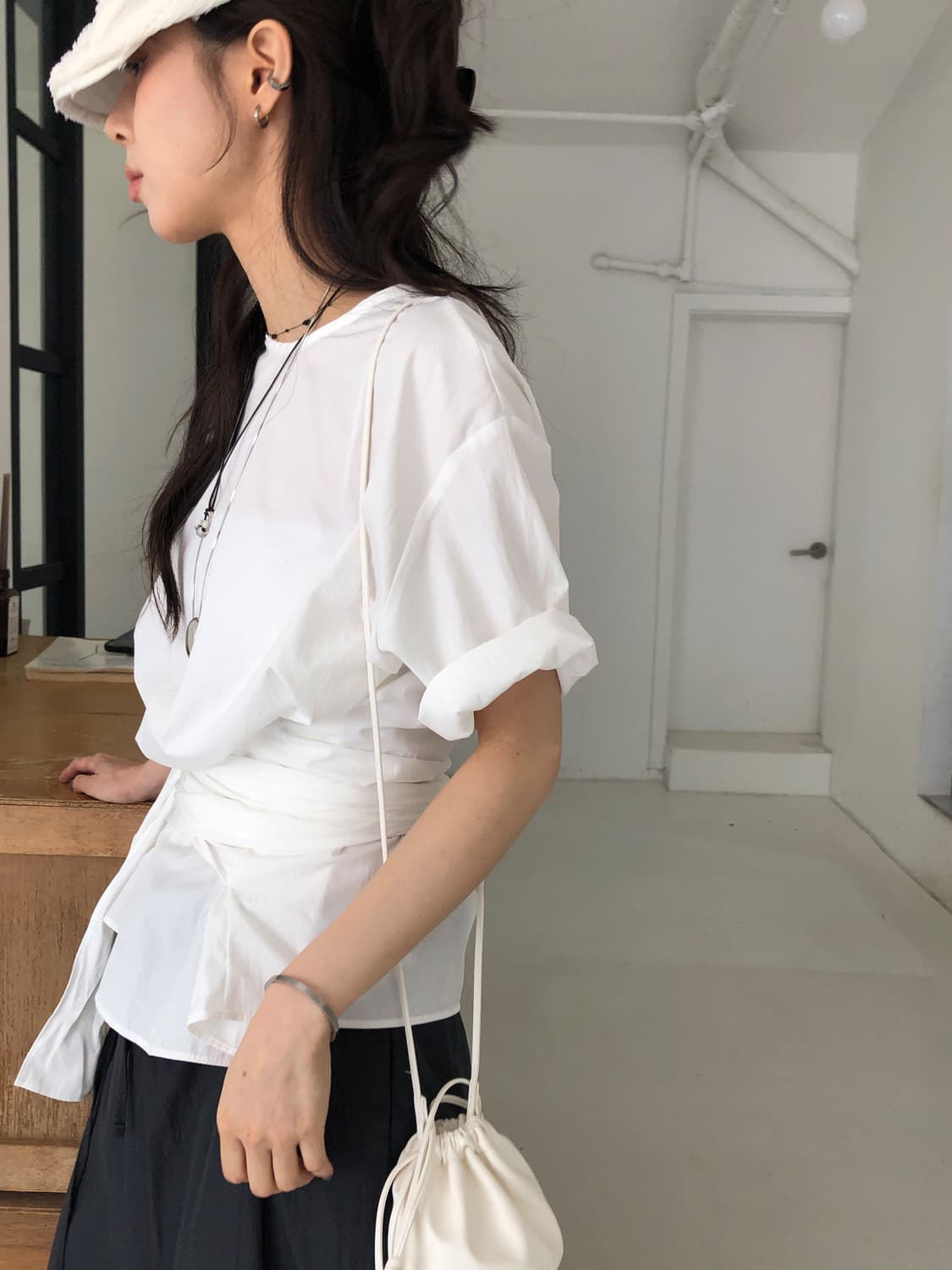 릿킴 marais blouse (white) 상품이미지6