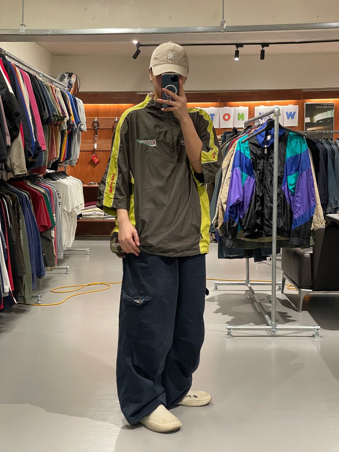 빈티지 하프 반집업 아노락 자켓   상품이미지4