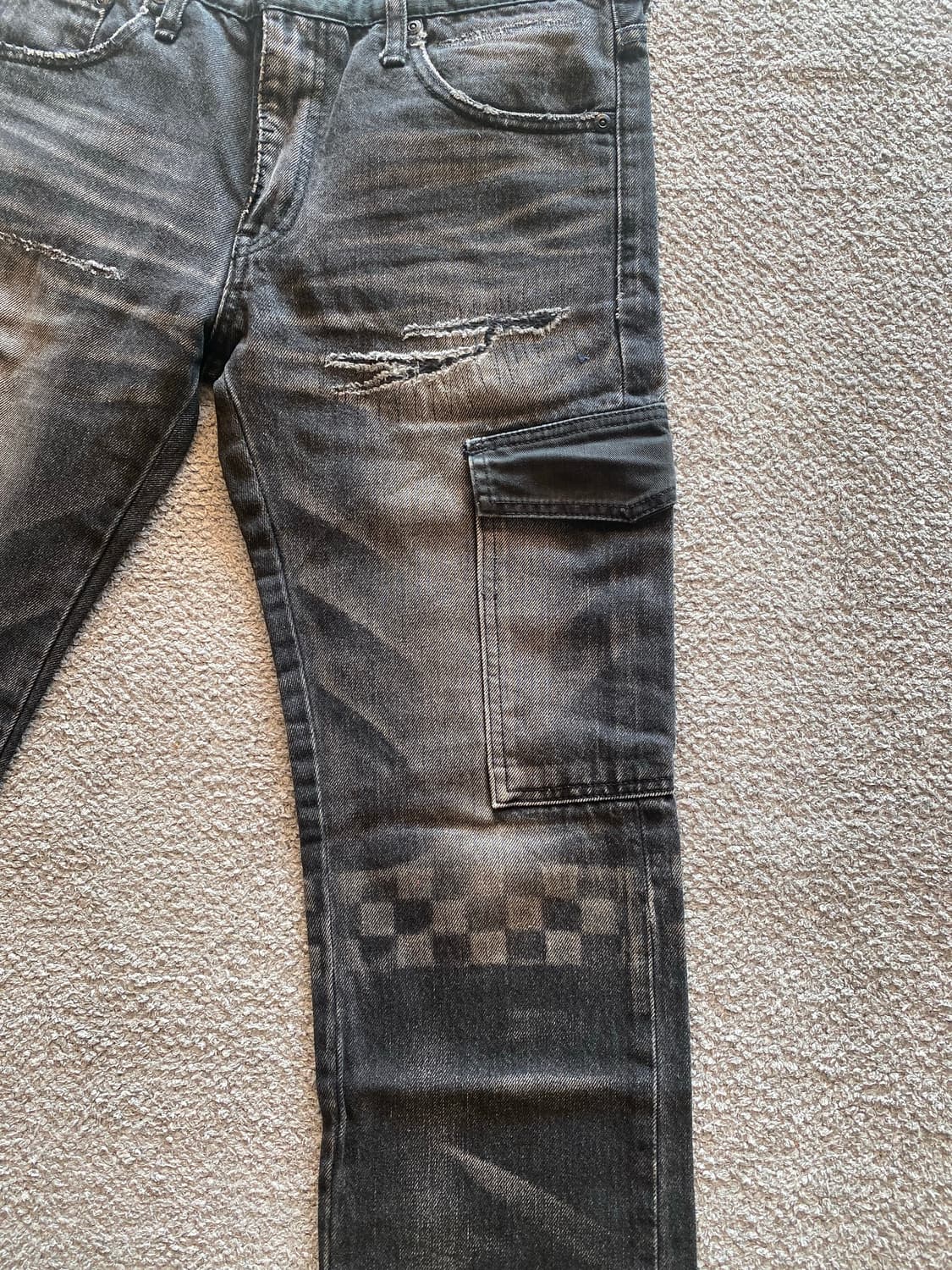 네이버후드 11aw 블랙 아이콘 체커보드 상품이미지2