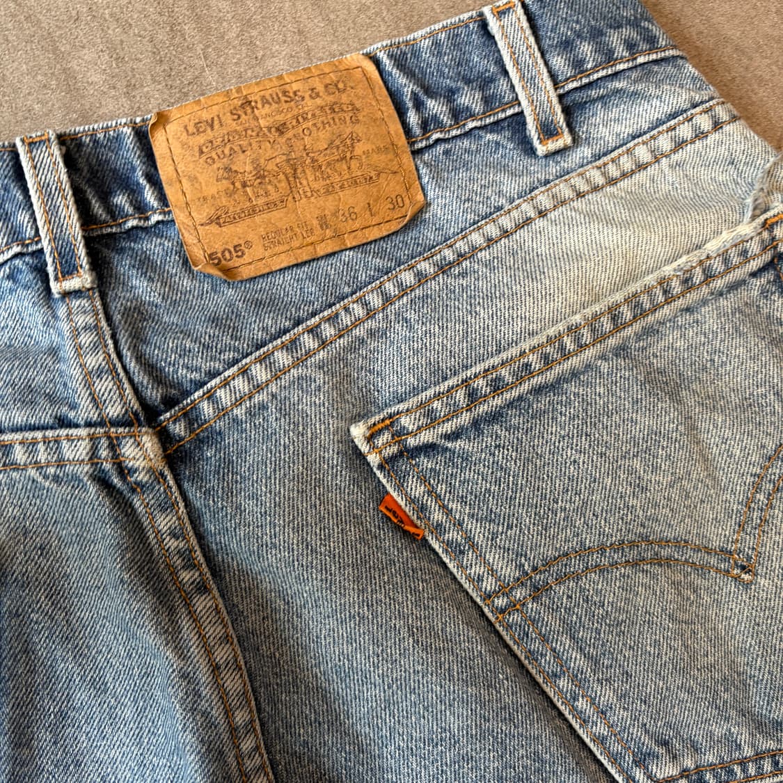 90s Levis 505 orange tap denim pants  상품이미지10