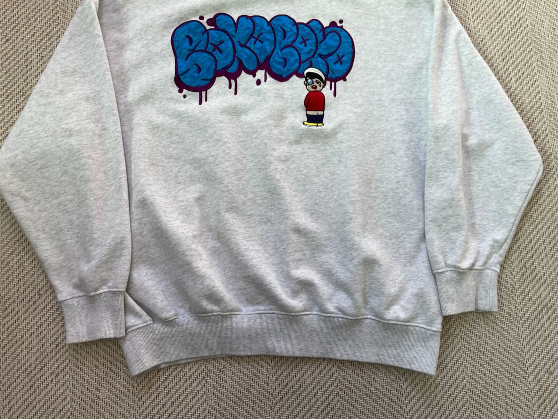 빈티지 그래피티 버블 레터링 스웻셔츠 상품이미지2