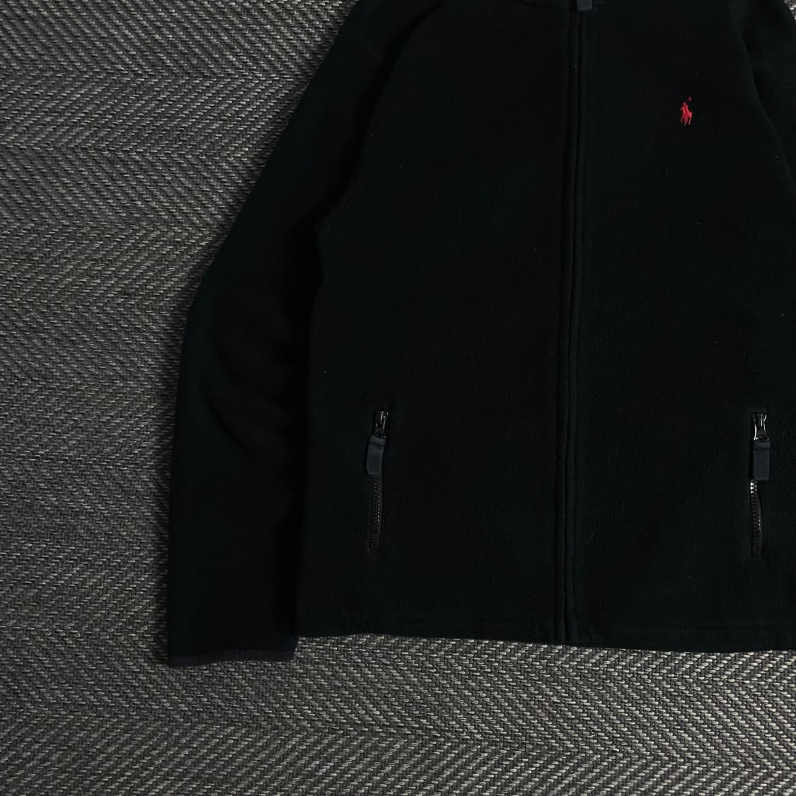 폴로 랄프로렌 포니 블랙 미니멀 후리스 자켓y 3427 상품이미지3