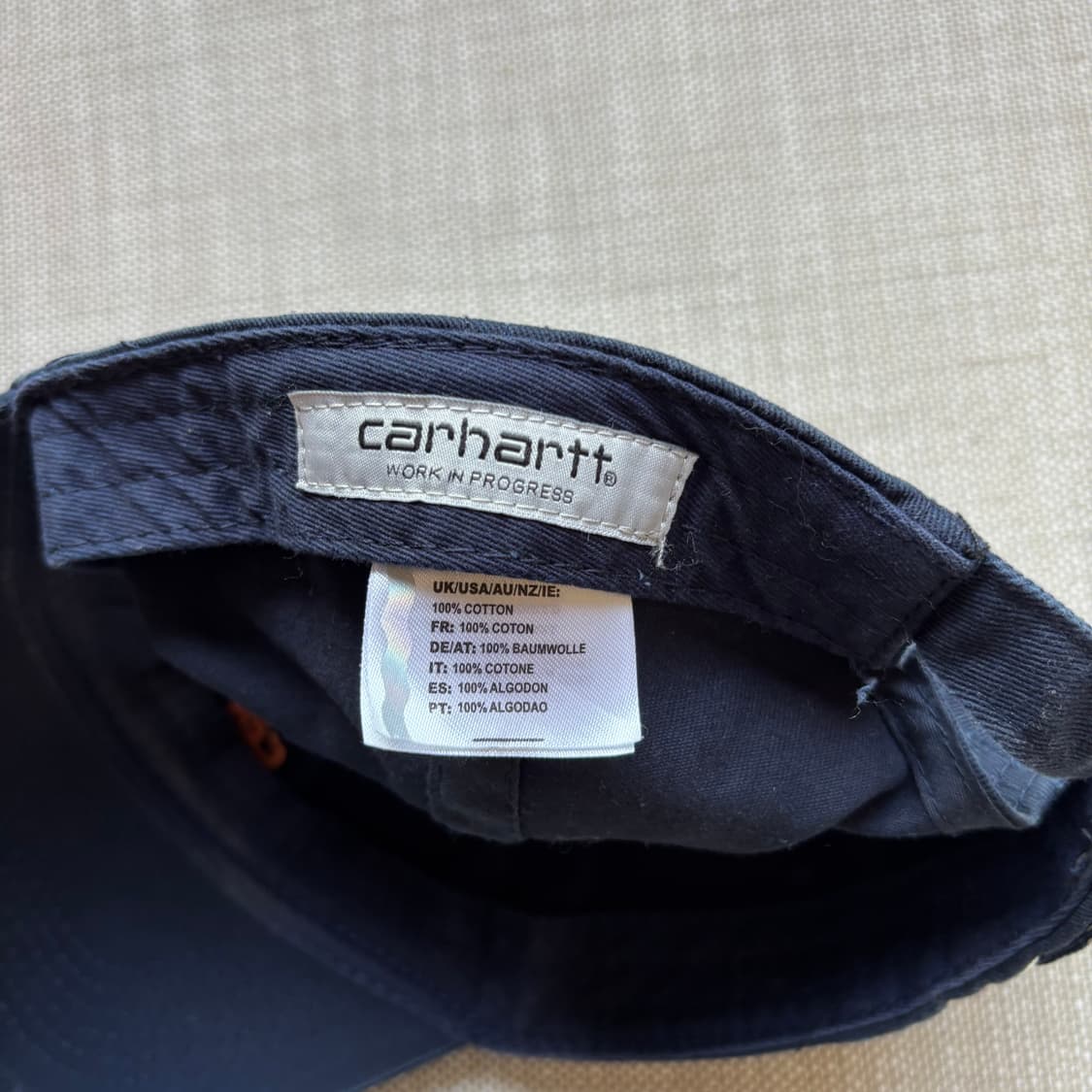 칼하트 WIP 매디슨 로고 캡 (네이비/오렌지 자수) 상품이미지8