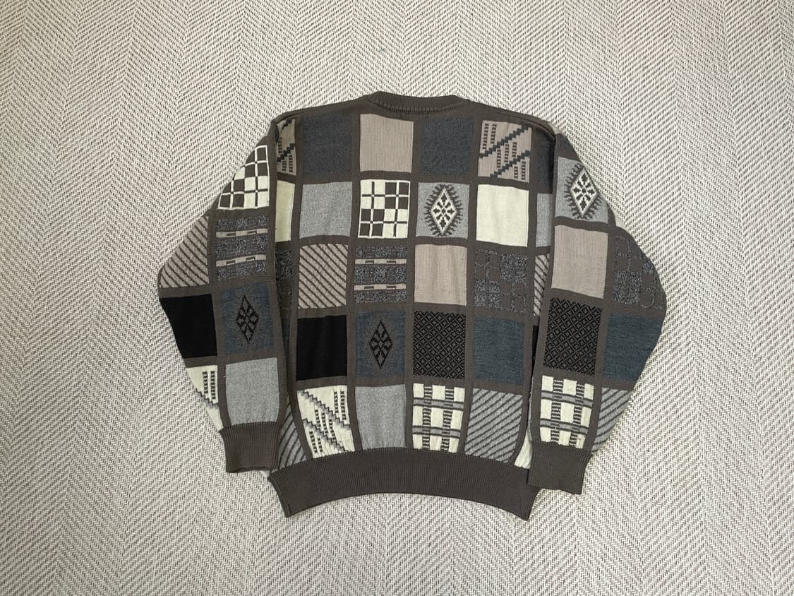 아라미스 지오메트릭 패치워크 자카드 니트 상품이미지7