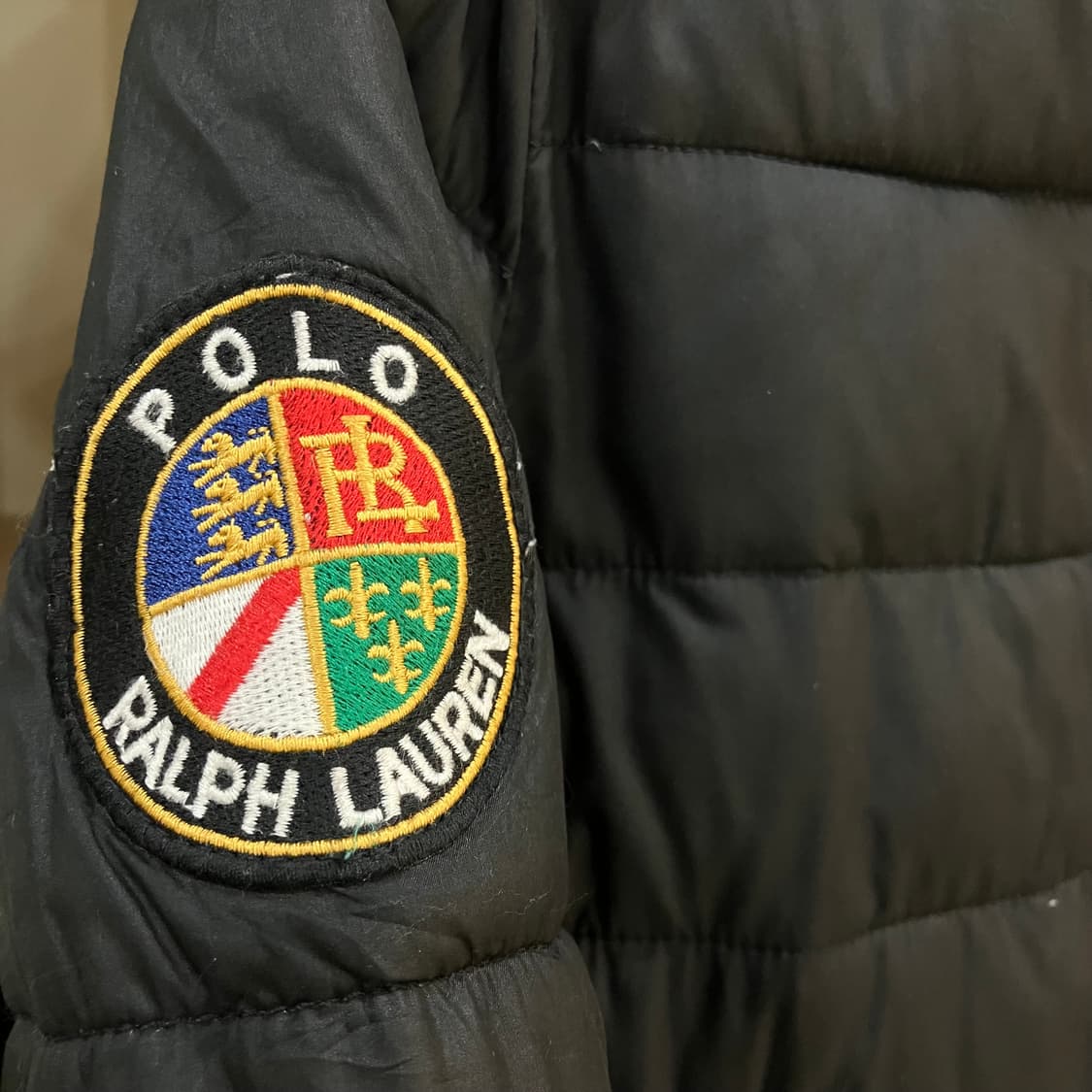 폴로 랄프로렌 블랙 패치 패딩 점퍼 S 상품이미지5