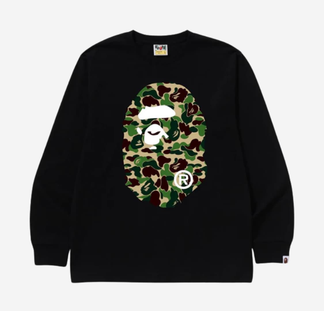2XL) 베이프 ABC카모 빅헤드 롱슬리브 카모 상품이미지1