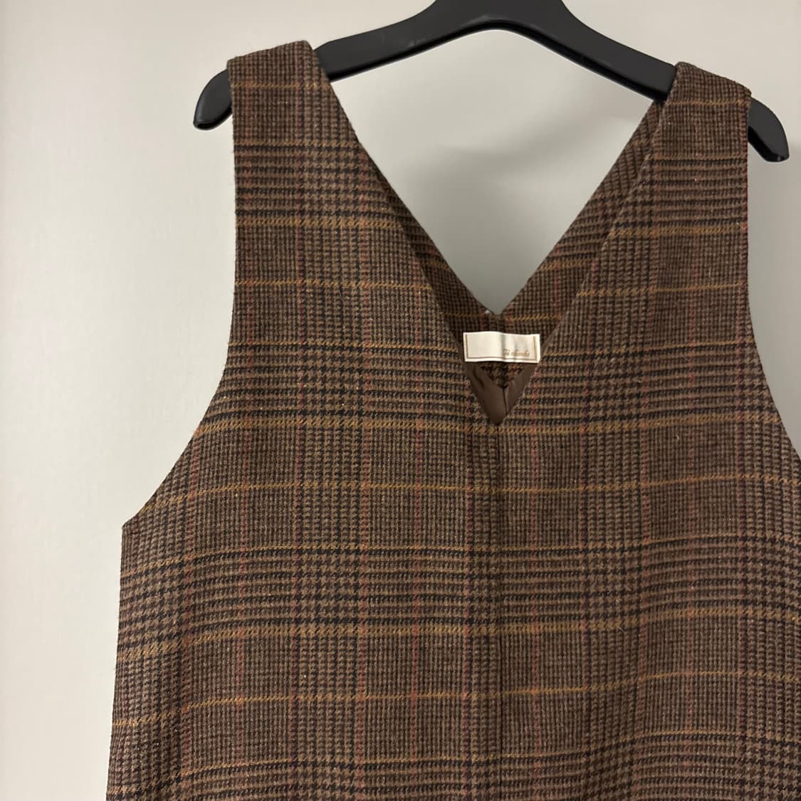 Brown wool check dress  상품이미지2