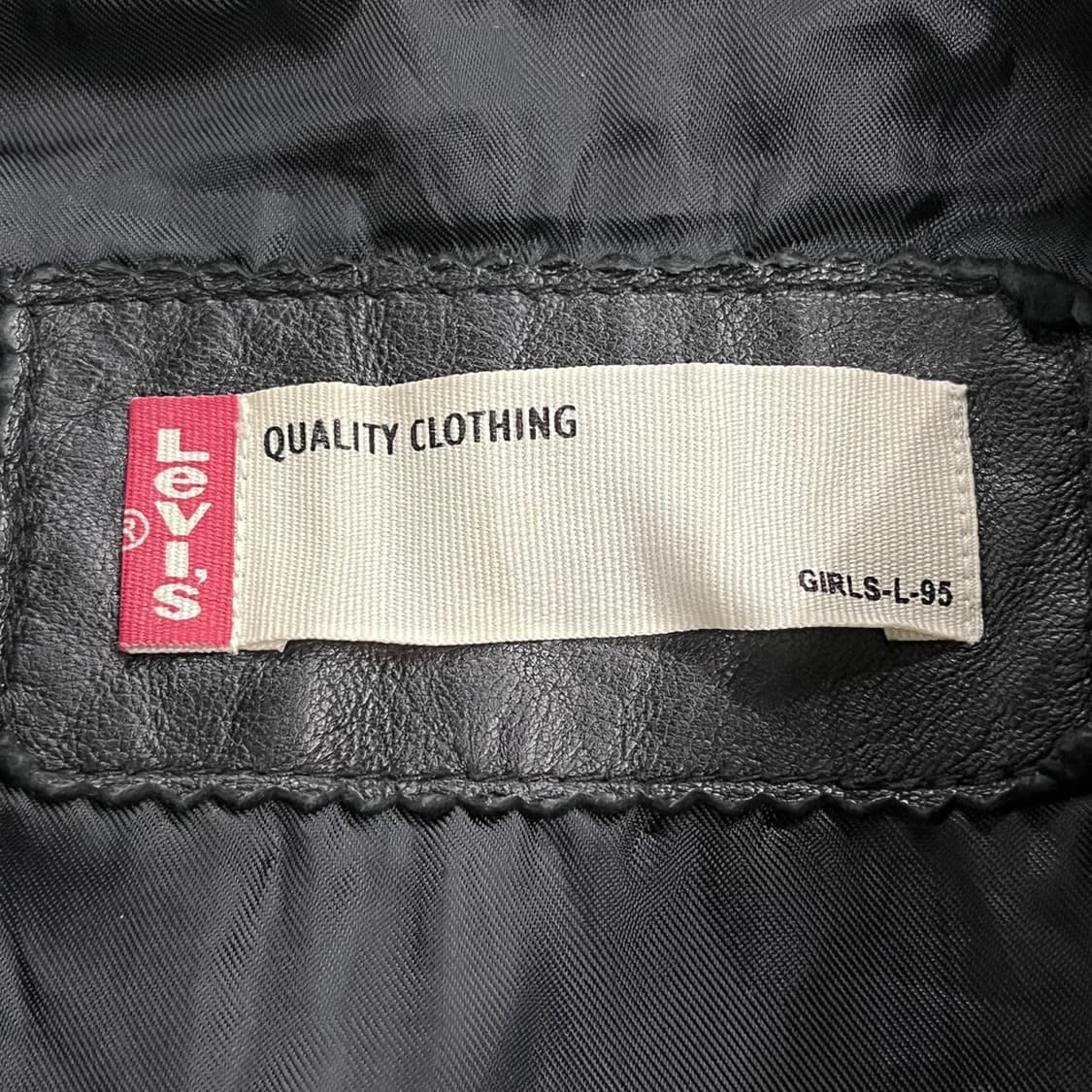 [정품/L,95] 리바이스 블랙 램스킨 봄버 자켓 b17 상품이미지6