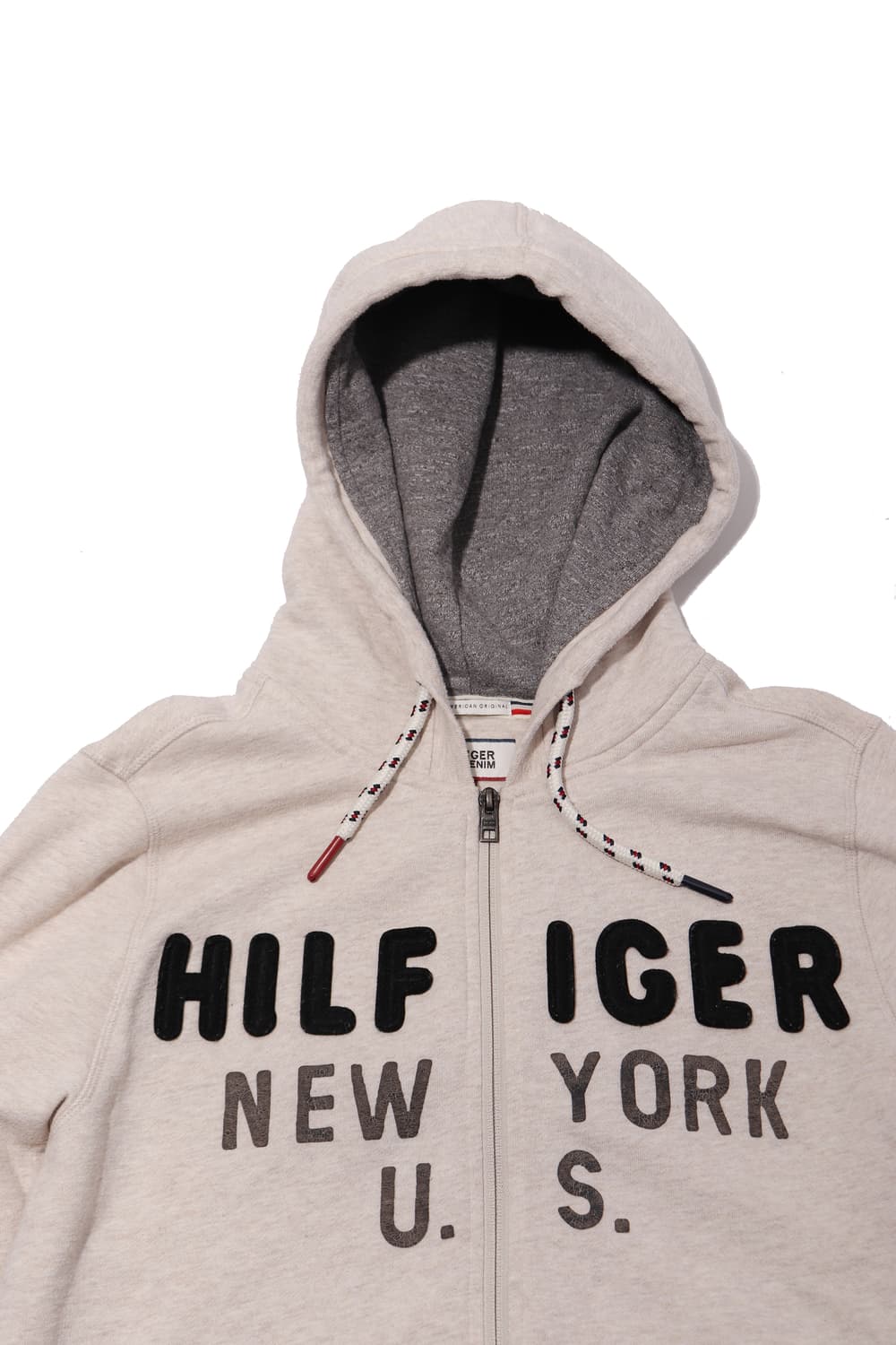 TOMMY HILFIGER DENIM 아이보리 후드 집업 size M 상품이미지3